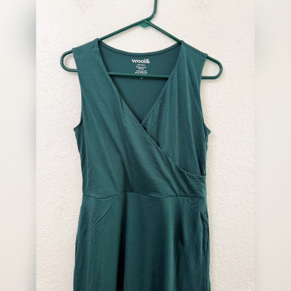 Wool& Isabelle Women's Green Wrap Dress - M - Picture 2 of 11